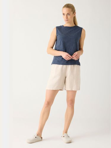 glore Knowledge Cotton Apparel POSEY wide mid-rise linen shorts