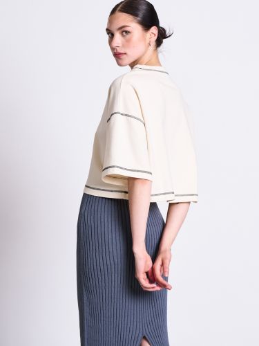 glore JAN 'N JUNE Cropped Boxy T-Shirt Blomst Sonderangebot der Fabrik