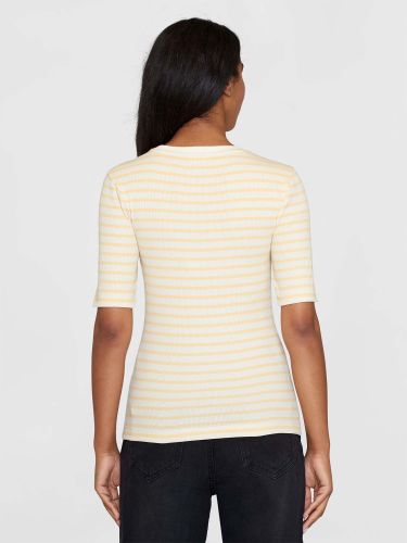 glore Knowledge Cotton Apparel Striped Rib T-Shirt Heißer Verkauf