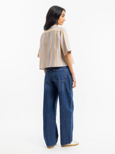 glore Rotholz Cropped Bowling Shirt Multi Neueste Mode