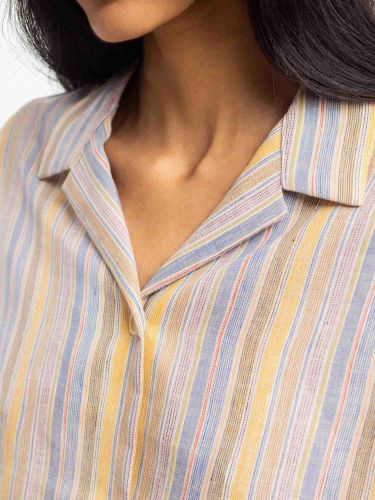 glore Rotholz Cropped Bowling Shirt Multi Neueste Mode