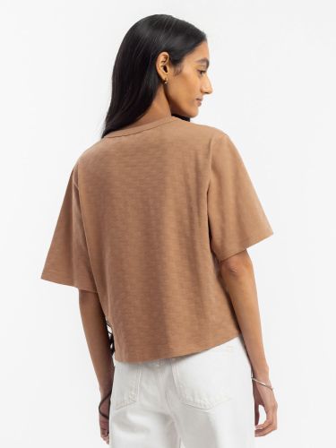 glore ROTHOLZ Cropped Tonal Check T-Shirt Zeitlich begrenztes Angebot