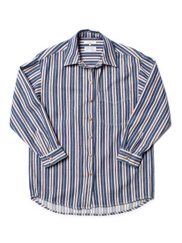 glore Nudie Jeans Mina Denim Shirt Stripe Vierteljährliche Förderung