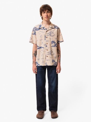 glore Nudie Jeans Arvid Waves Hawaii Shirt