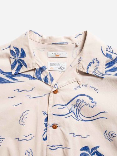 glore Nudie Jeans Arvid Waves Hawaii Shirt Nur für heute