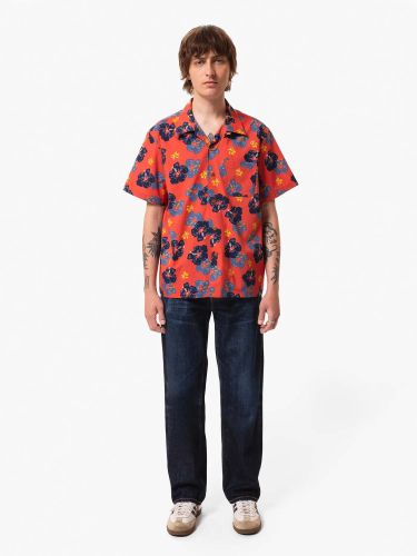 glore Nudie Jeans Arthur Flower Hawaii Shirt