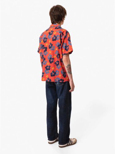 glore Nudie Jeans Arthur Flower Hawaii Shirt Sonderangebot der Fabrik