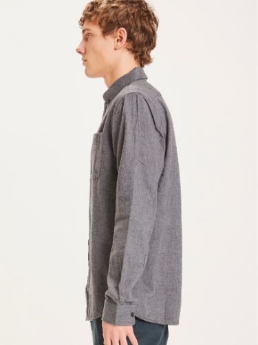 glore Knowledge Cotton Apparel ELDER Regular Fit Melange Flannel Shirt JETZT KAUFEN