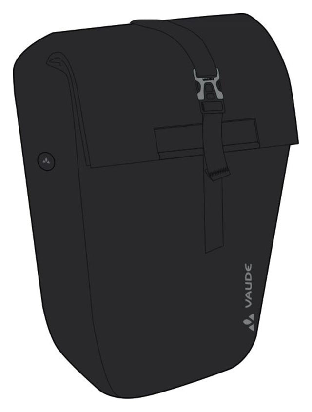 VAUDE VAUDE ReCycle Back Single Fahrradtasche schwarz &vert; 2025 50% Rabatt mit kostenlosem Versand