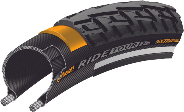 Continental Continental Ride Tour 26 x 1.75 Zoll Draht Reflex schwarz &vert; 2025 50% Rabatt mit kostenlosem Versand