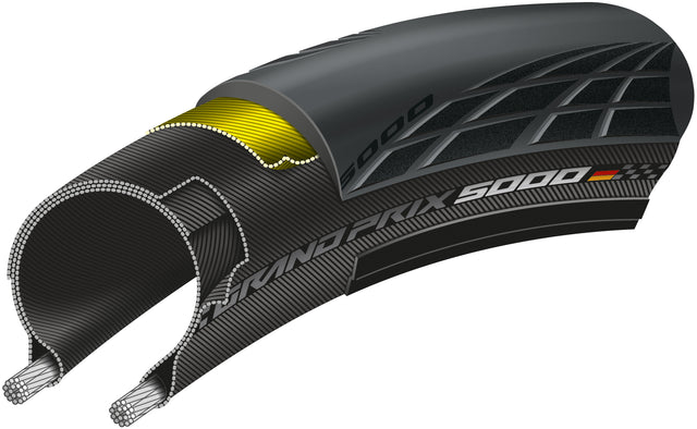 Continental Continental GrandPrix 5000 Faltreifen 700x30C E-50 schwarz &vert; 2025 Günstiger Verkauf