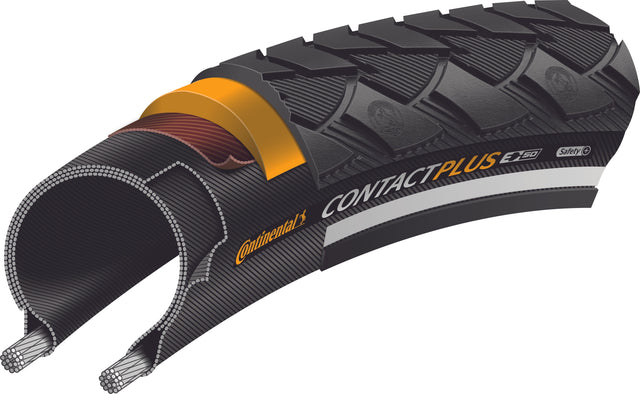 Continental Continental Contact Plus Drahtreifen SafetyPlus Breaker 28" Reflex &vert; 2025 Speichern exportieren