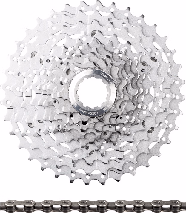 Shimano XT Kassette CS-M771-10 + Kette CN-HG95 10-fach Verschleißset Kostenloser Versand international