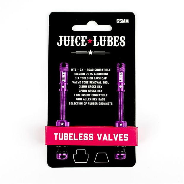 Juice Lubes Tubeless Valves 65mm Purple Schlussverkauf