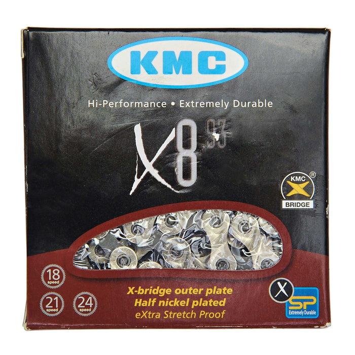 Kette 6/7/8V KMC X8 Silber/Grau 2025