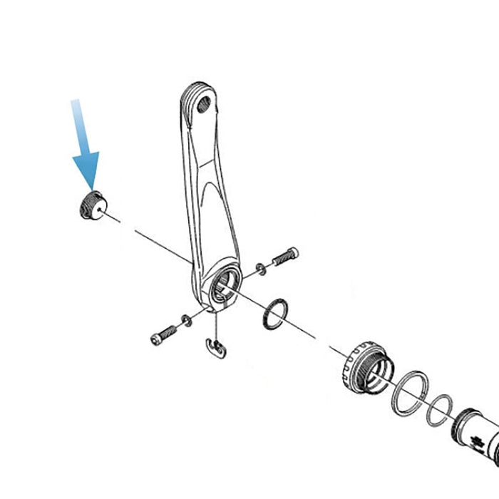 Kurbelmutter links SHIMANO FC-M582 DEORE / SLX / XT Neueste Stile