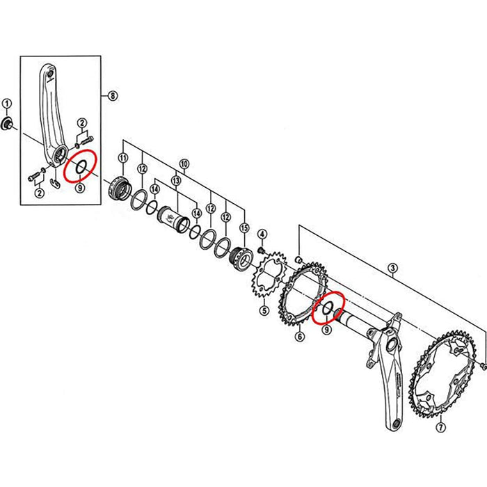Kurbelgelenk für SHIMANO Tretlager Nur für heute