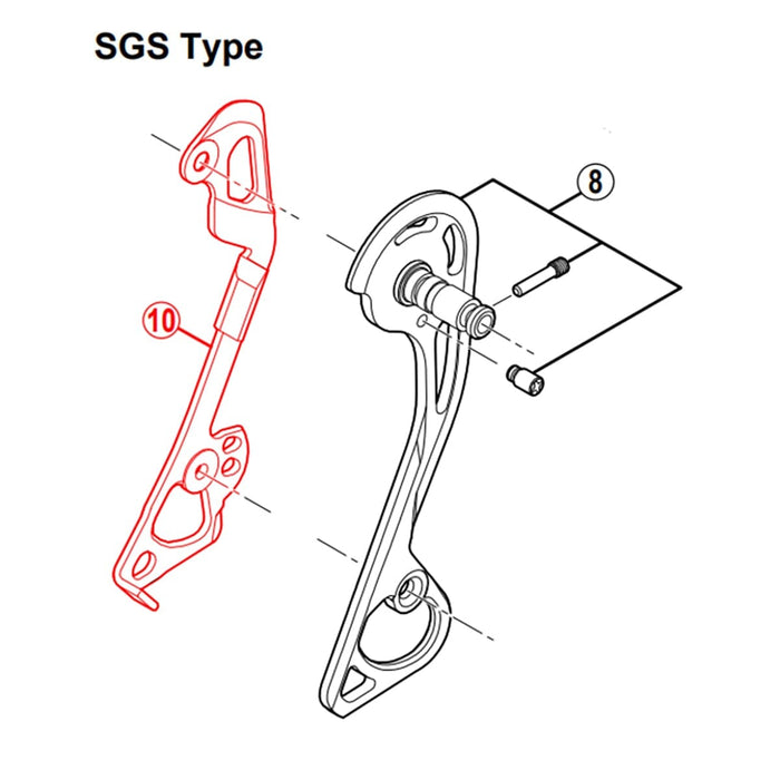 SHIMANO XT RD-M786-SGS Interne lange Schaltgabel für den Hinterbau Sonderangebot der Fabrik