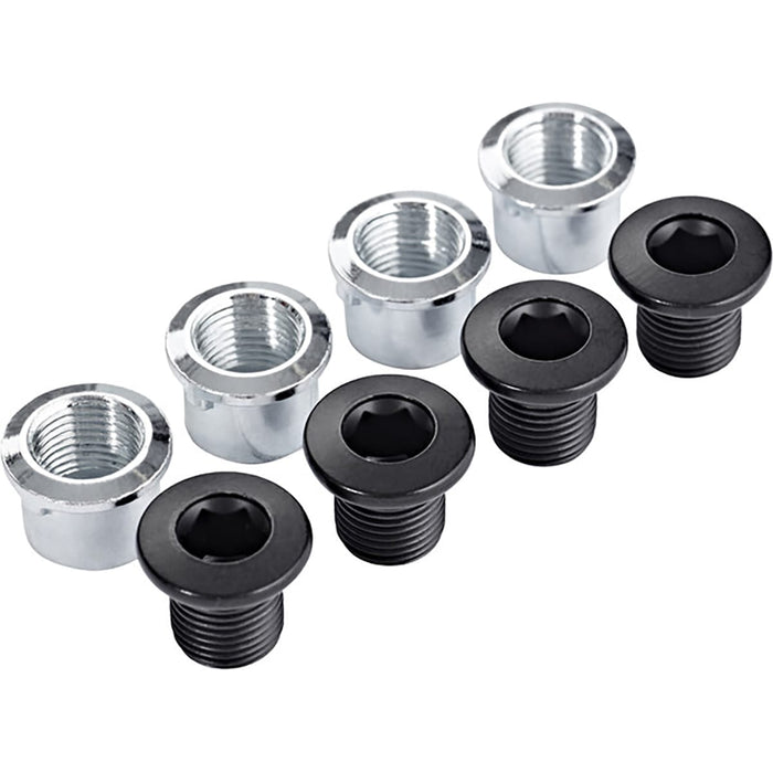 Externes Kettenblatt Schrauben und Muttern Kit für SHIMANO DEORE FC-M6000 Schwarz Dreifach-Kurbelgarnitur (x4)