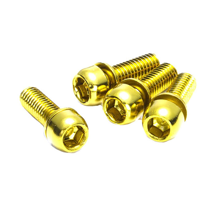 REVERSE Steigbügelschraube M6 x 18 mm Gold 4 Stück